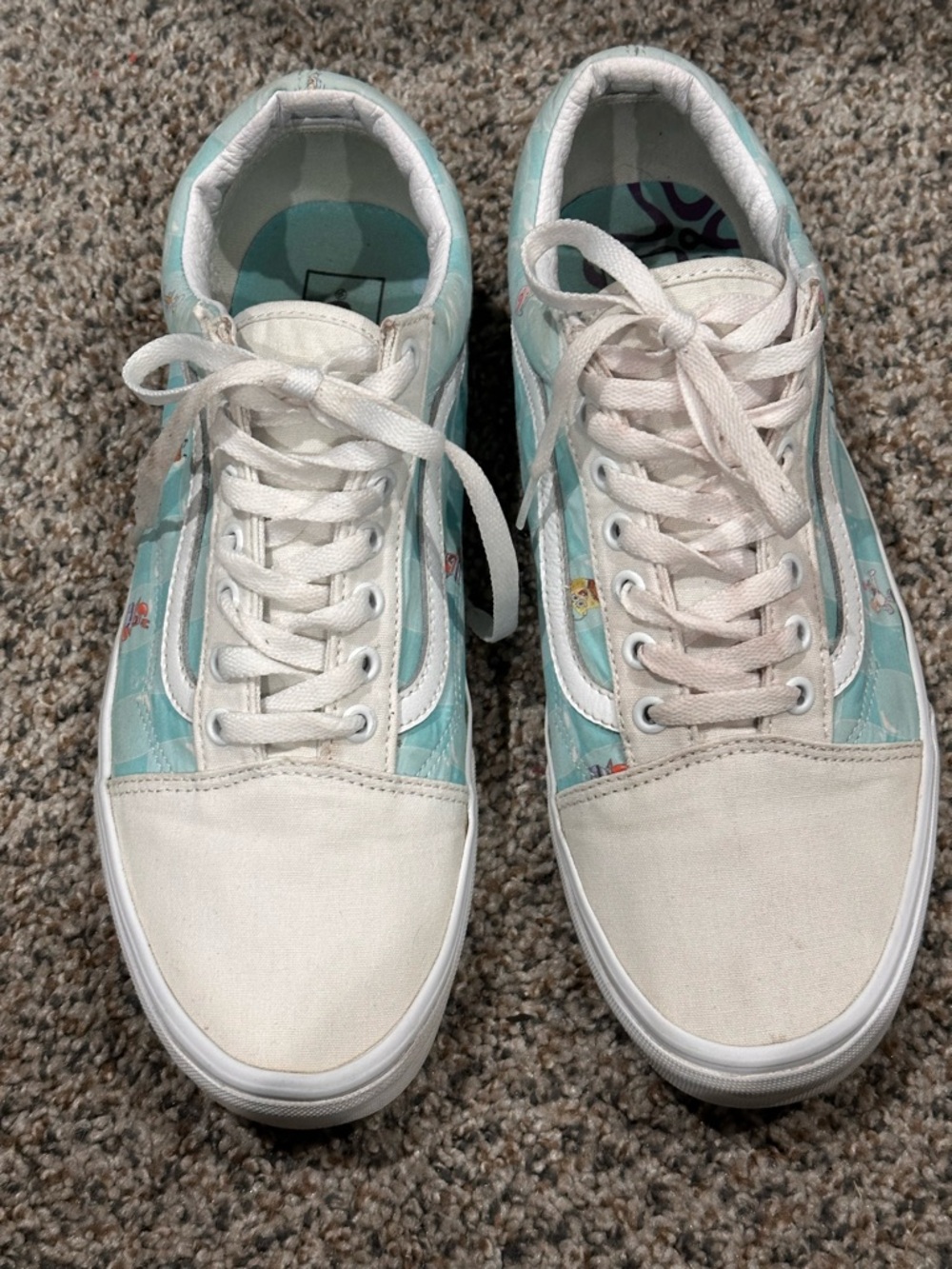 Vans Old Skool SpongeBob Sneakers Men’s 11.5 Blue White Skate Shoes
